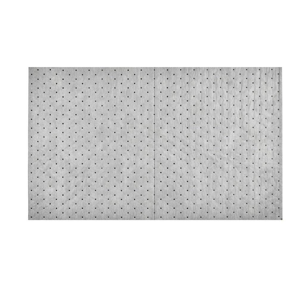 Gray oil-absorbent pad sheet with dotted perforation pattern, medium-duty