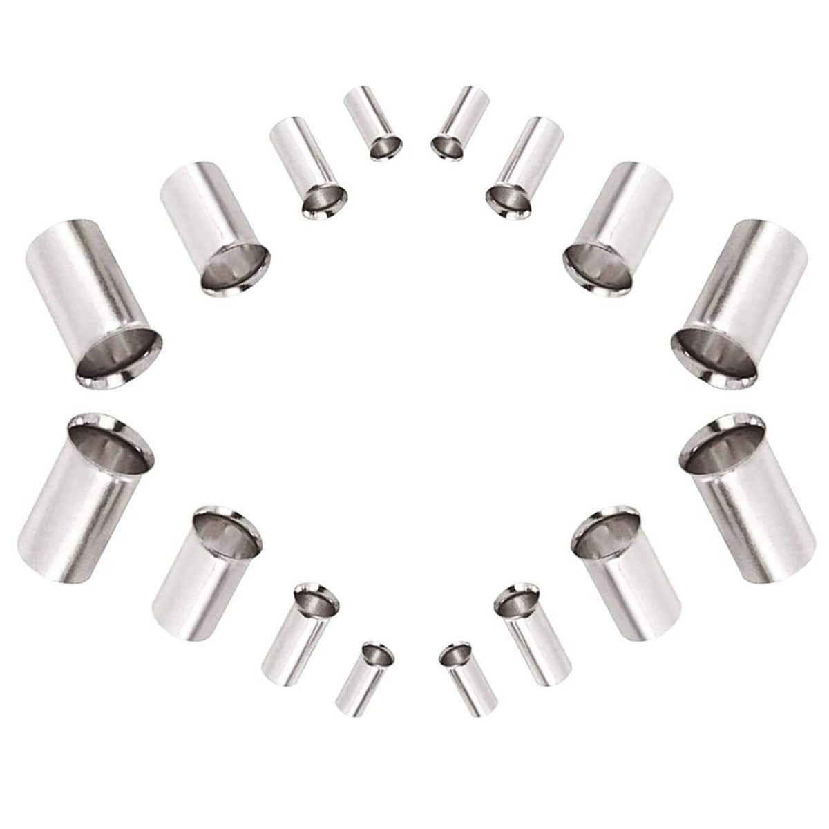 Non-insulated copper wire crimp ferrules, assorted barrel sizes