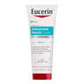 Eucerin Advanced Repair Cream tube for dry skin, white with red base