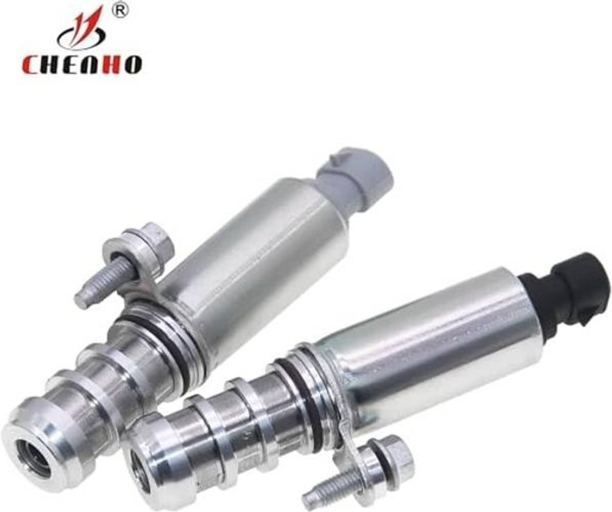 Camshaft position actuator solenoid valve pair with silver cylinder bodies and connectors