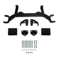 Black steel golf cart drop axle lift kit hardware and brackets set with bolts