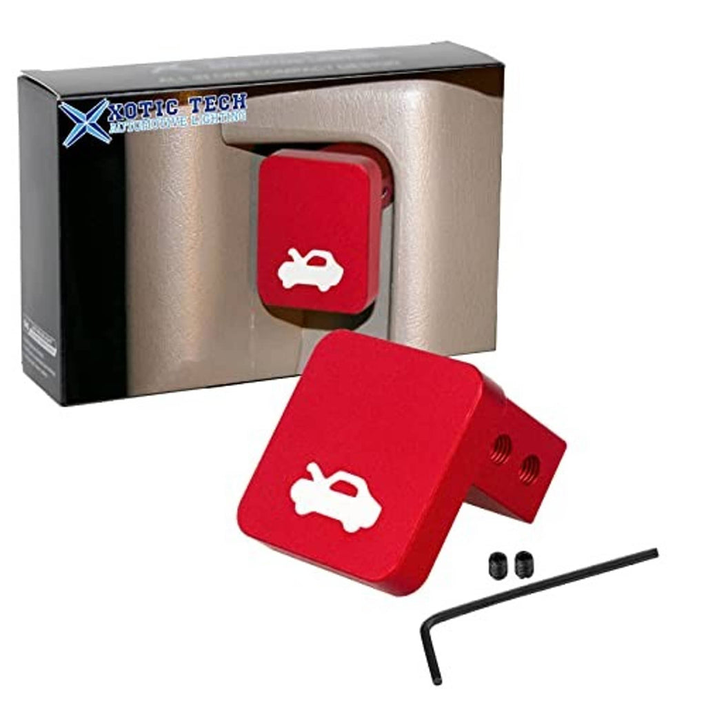 Red hood latch release handle cable repair kit with wrench icon, hex key, and screws.