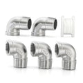 304 stainless steel 90-degree elbow pipe fitting, 1 in NPT male to FNPT female
