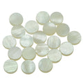 Mother-of-pearl inlay dots, round discs, natural ivory finish (20 pcs)