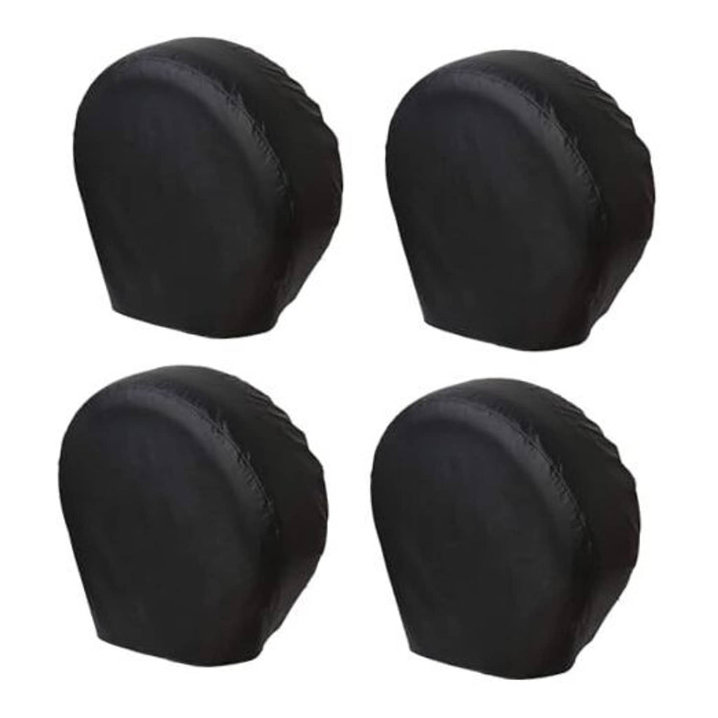 Black vinyl rough tire covers, rounded fit, set of 2 shown