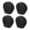 Black vinyl rough tire covers, rounded fit, set of 2 shown