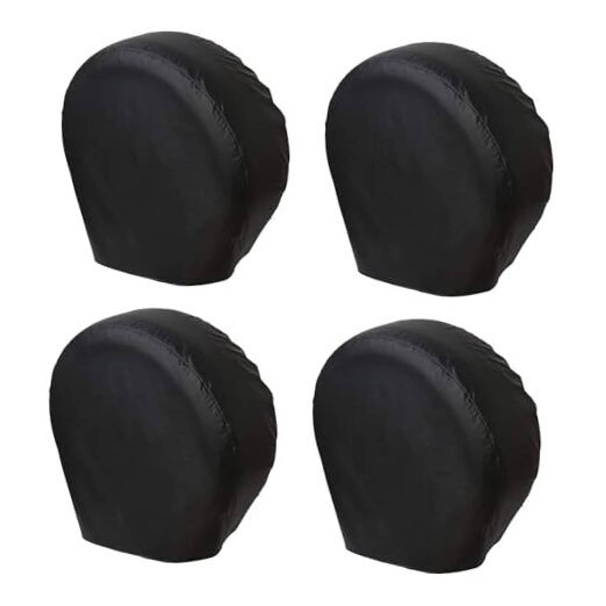 Black vinyl rough tire covers, rounded fit, set of 2 shown