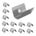 Silver metal rain guard window clips, 12-piece set of deflector clips