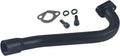 Black exhaust header pipe kit with gasket and mounting bolts