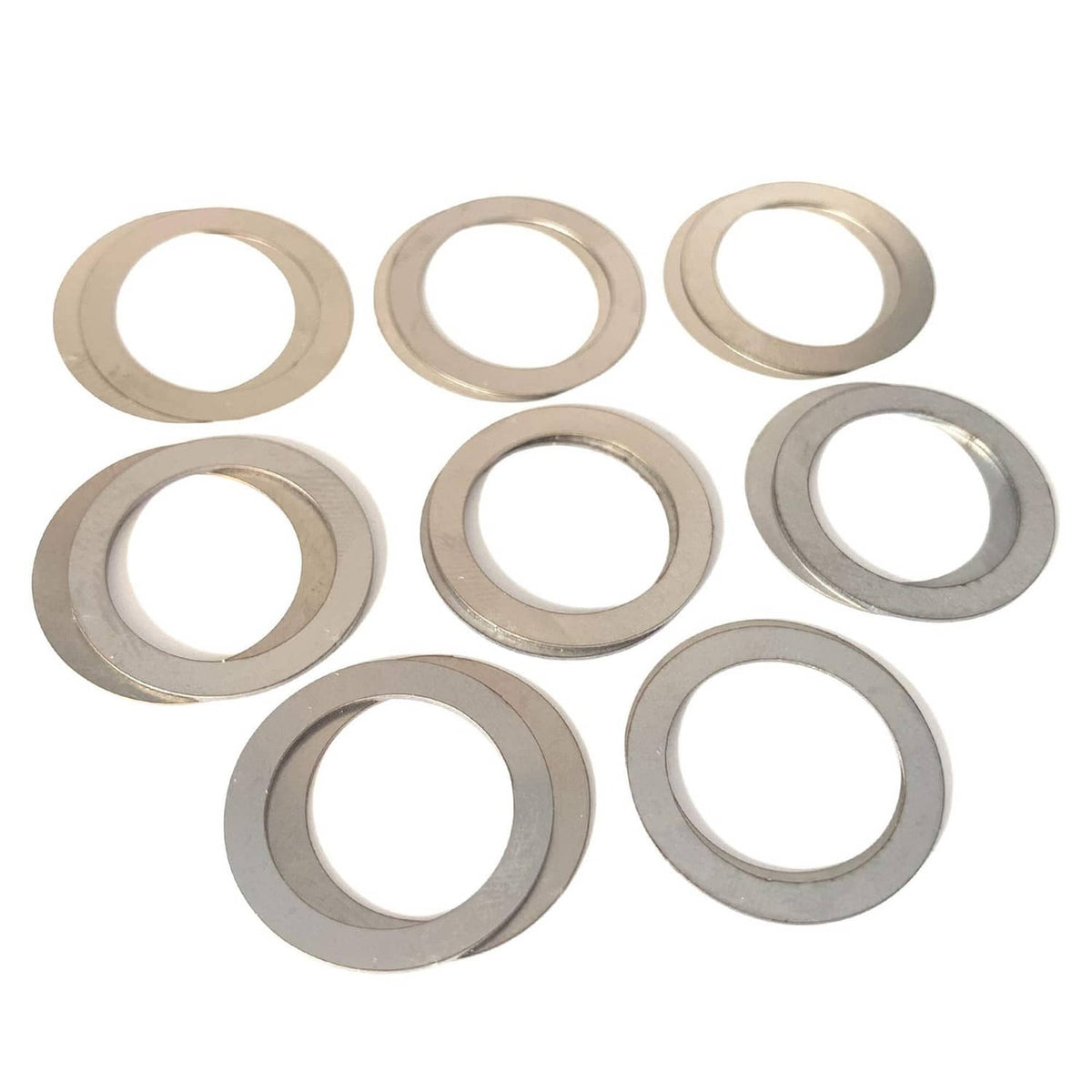 Muzzle brake alignment shim kit, metal washer ring shims set