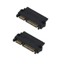 Two-pack SATA 22-pin adapter extenders, black connectors with pin headers