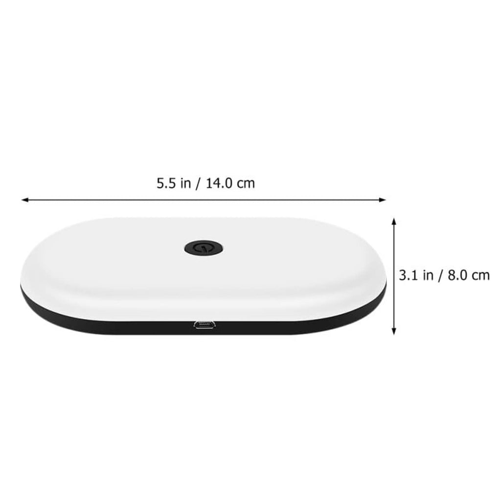 White magnetic LED dome light, 5.5 in diameter and 3.1 in height