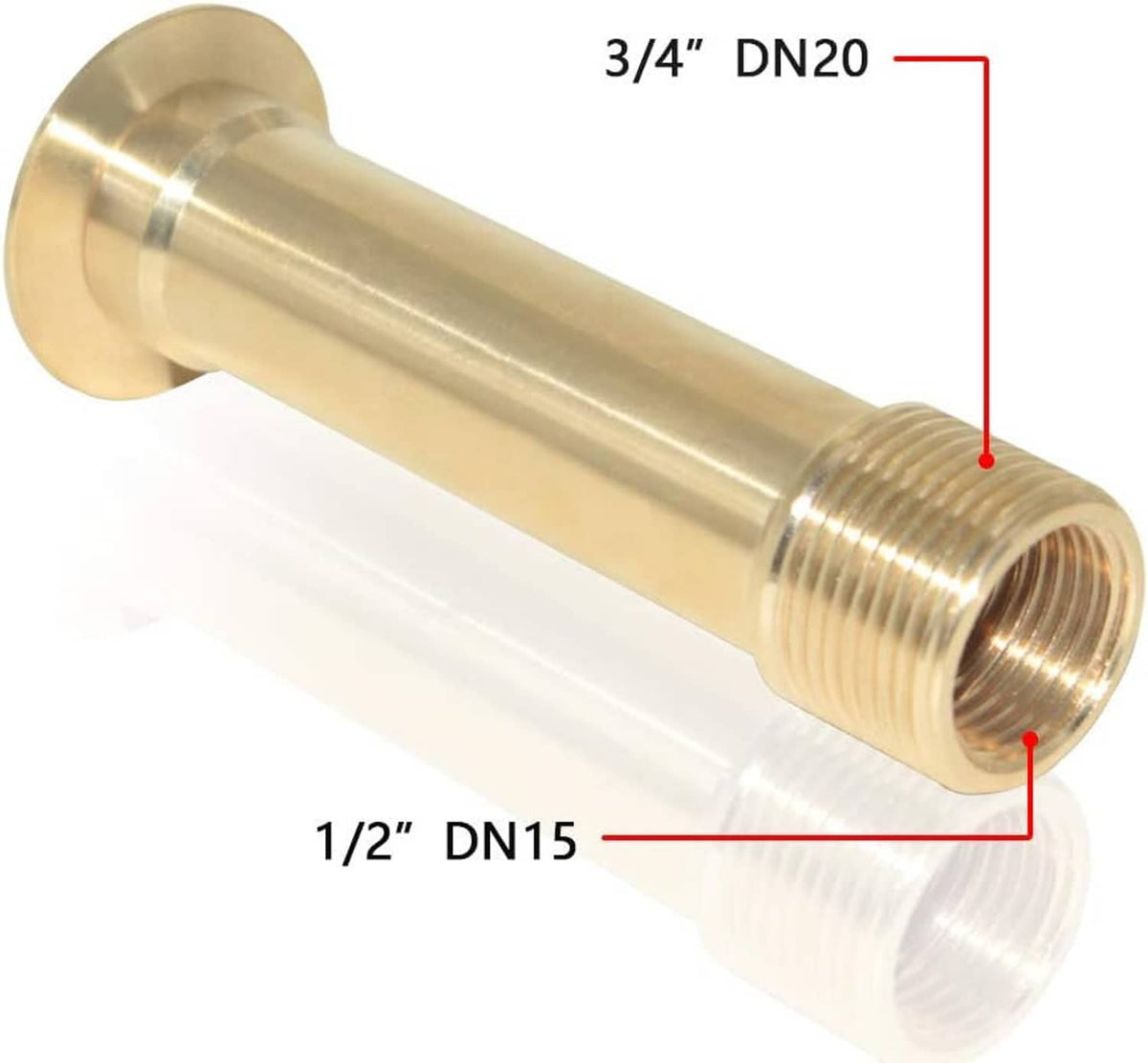 Brass bell fountain nozzle outlet with 1/2 in DN15 and 3/4 in DN20 sizes