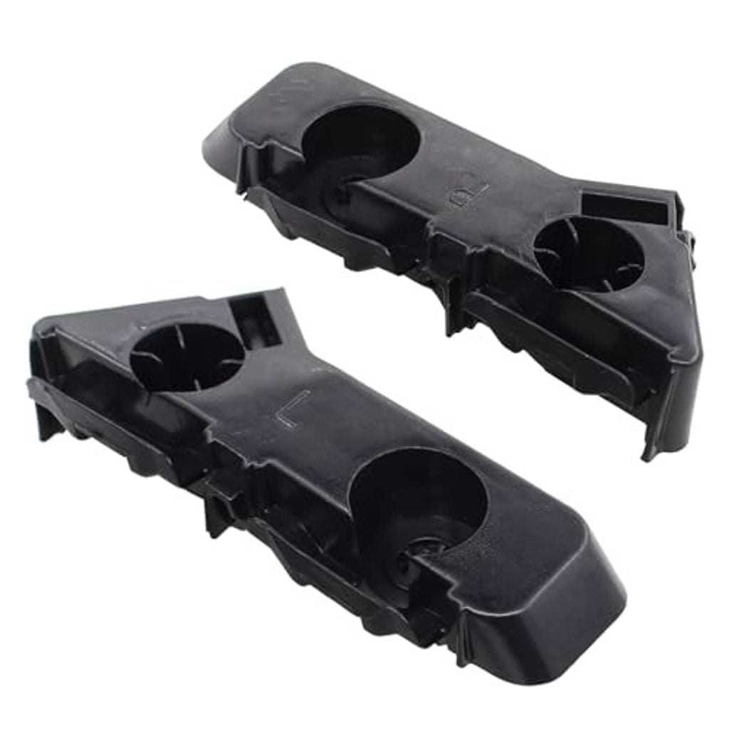 Front bumper side bracket mounts in dark gray and black plastic, angled profile