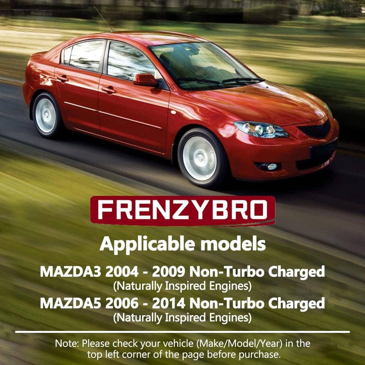 Suspension kit applicable models graphic with compatible Mazda car listings