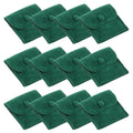 Green velvet jewelry pouch set, snap-button flap