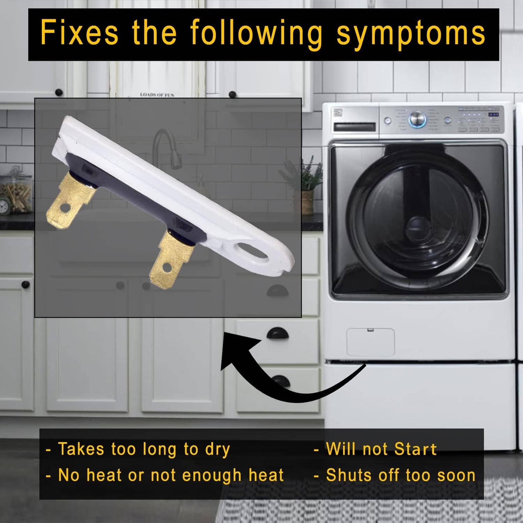 Dryer replacement part showing white holder and two brass mounting points
