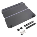 Tinted fold-down golf cart windshield windscreen, dark tinted panels with black brackets