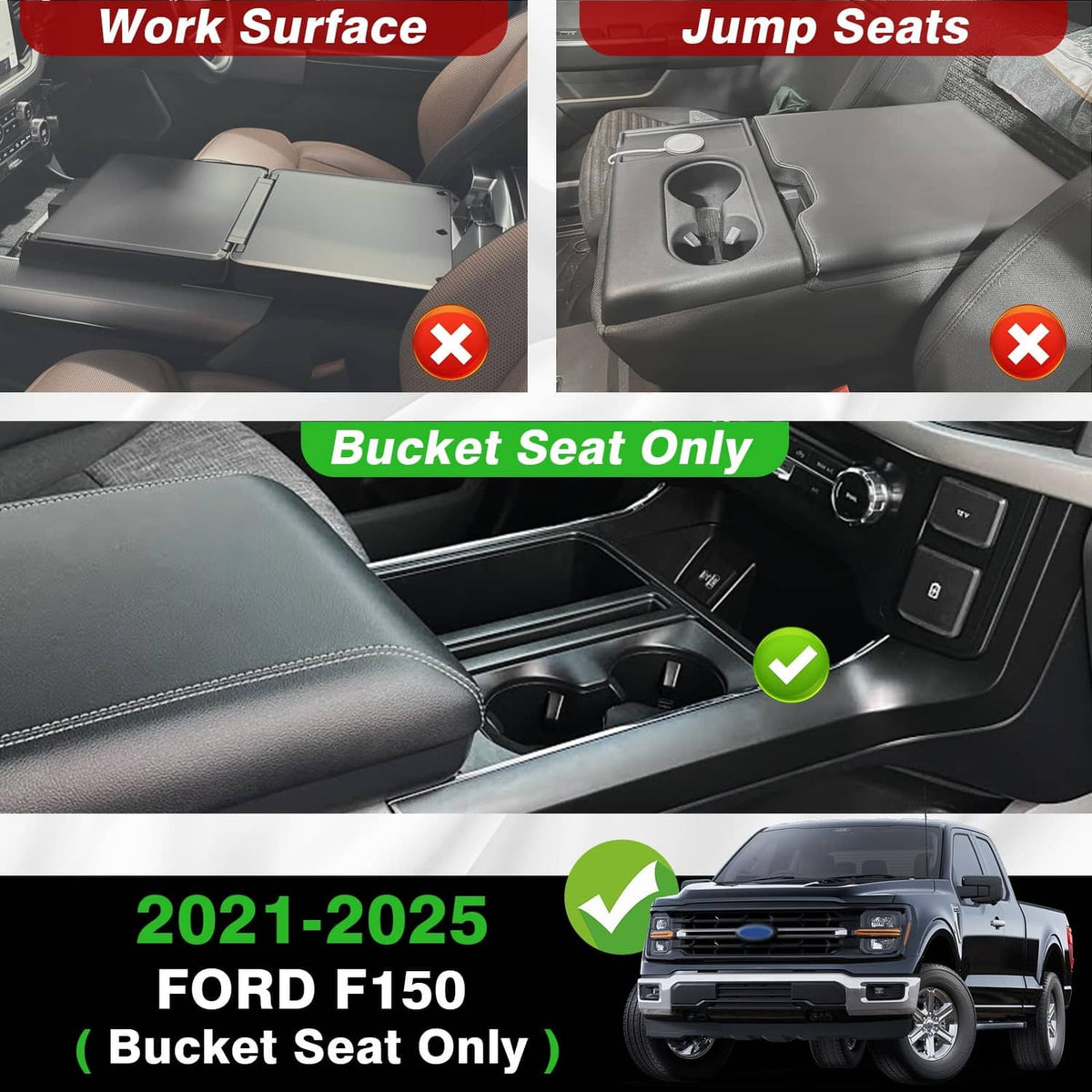 Black cup holder insert tray installed in center console with two cup compartments