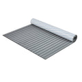 EVA foam boat decking sheet, dark gray ribbed surface with rolled edge cover