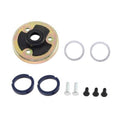 Manual transmission shift re-build kit: metal cap with black bushing, rings and bolts