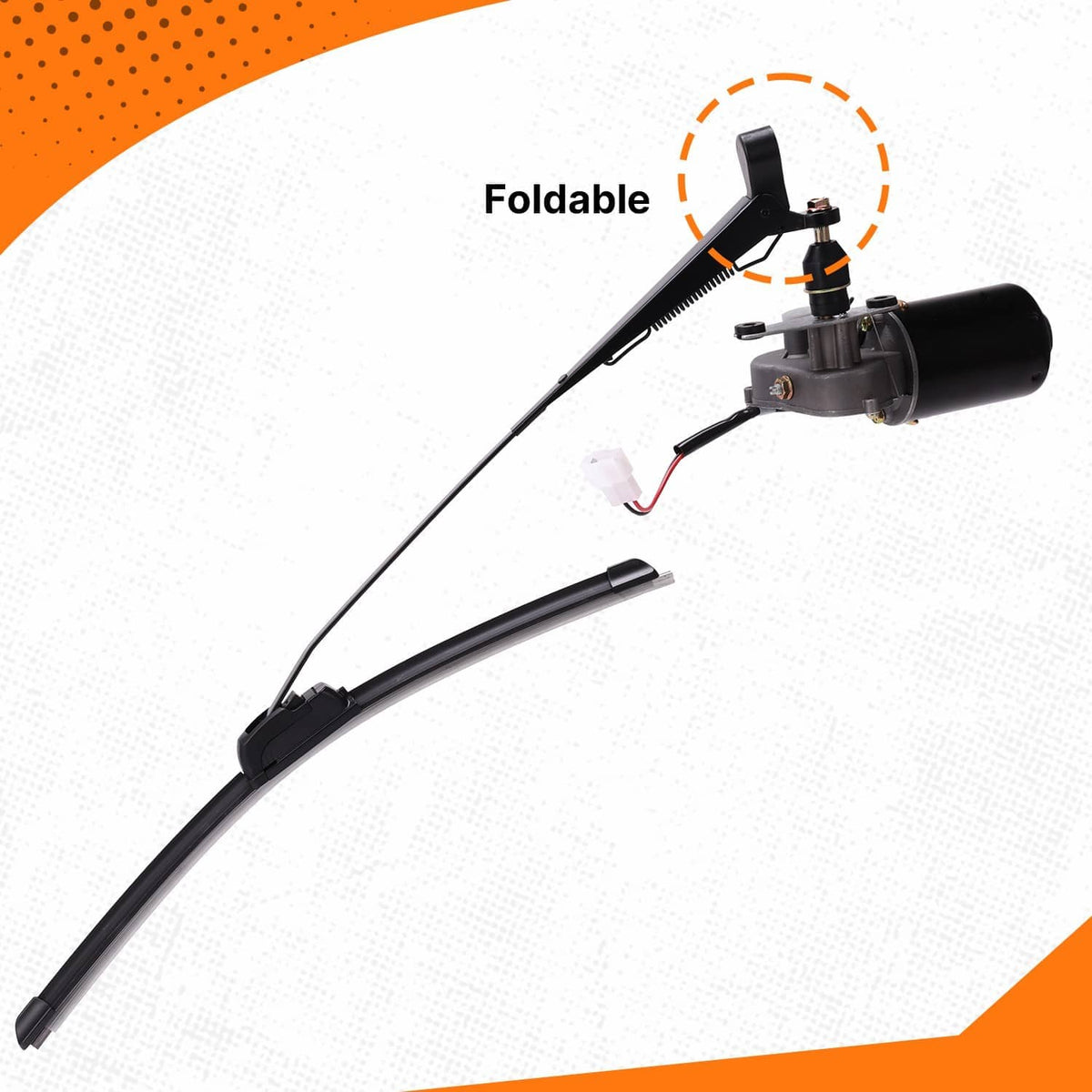 12V electric windshield wiper motor kit foldable wiper blade with motor assembly