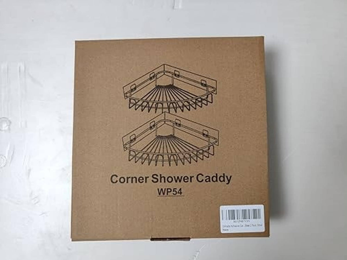 Orimade corner shower caddy retail box with product illustration