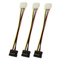 3-pack 4-pin IDE to SATA power adapter cables with white connectors, 20cm