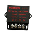 Black TOBSUN DC-DC converter with 5V 3A output terminals and mounting holes