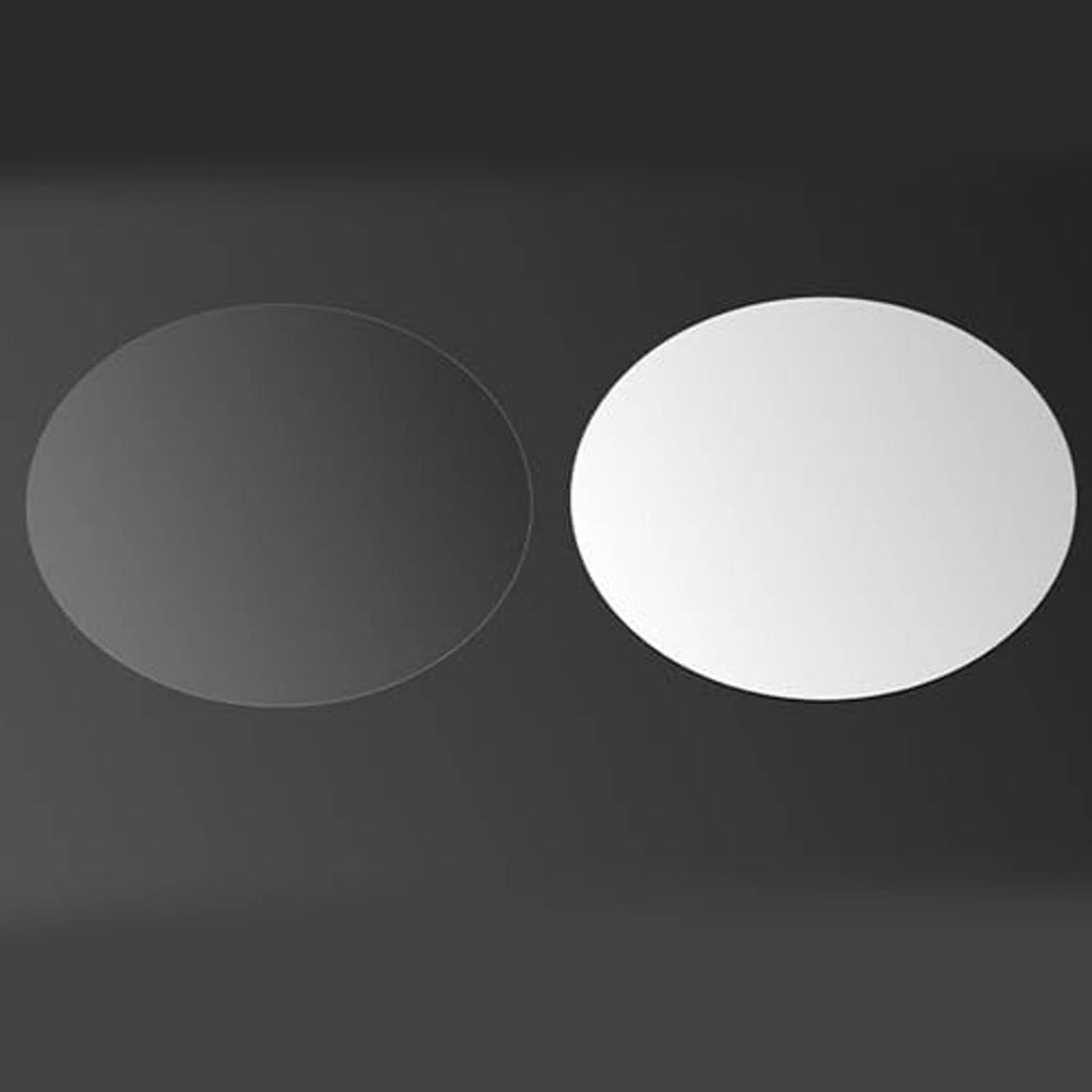 Two clear round watch dial case back pad protectors discs