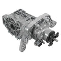 Rear axle differential assembly, silver metal housing with output shaft and mount points