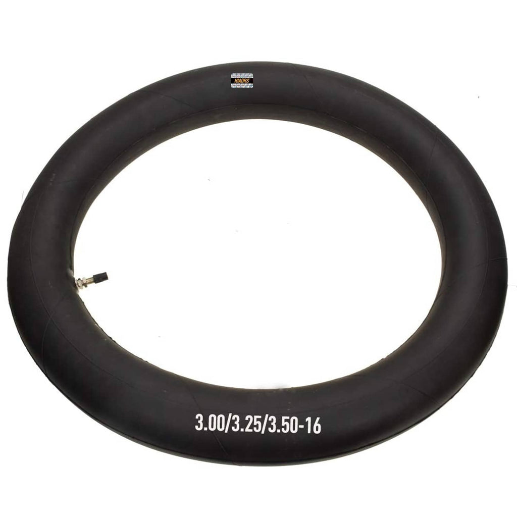 Black 3.00/3.25/3.50-16 dirt bike inner tube with valve stem