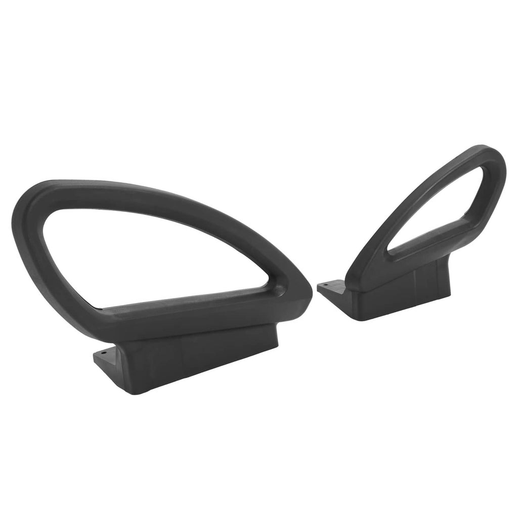 Black plastic hip restraint handles with mounting points, driver/passenger side kit