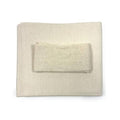 Natural cotton pastry cloth with folded inner pocket, square cover set