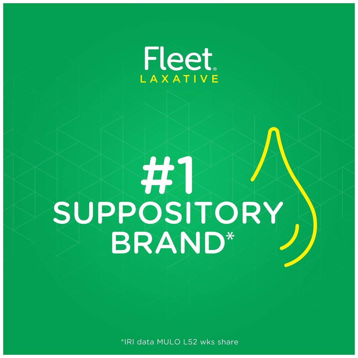 Fleet #1 suppository brand promotional card for liquid glycerin suppositories