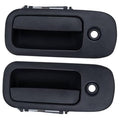 Front exterior door handle set, dark gray/black with round lock hole