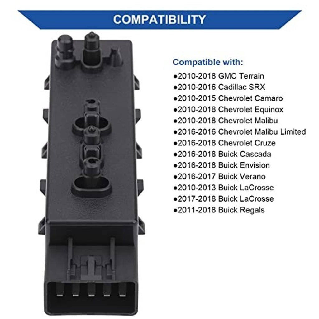 Power recliner seat switch module with knob controls and front wiring plug
