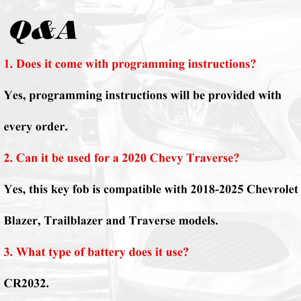 Black 5-button proximity smart key fob, front view