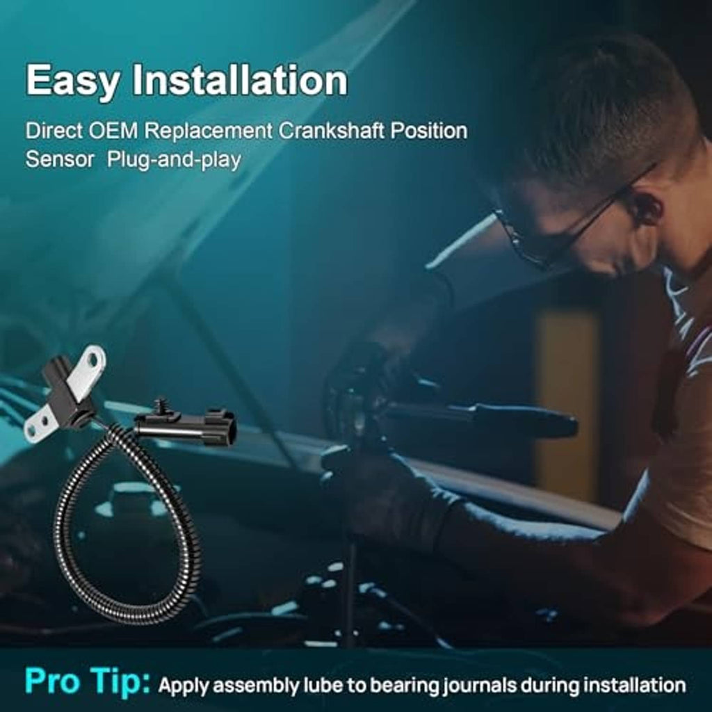 Crankshaft position sensor shown for easy plug-and-play installation