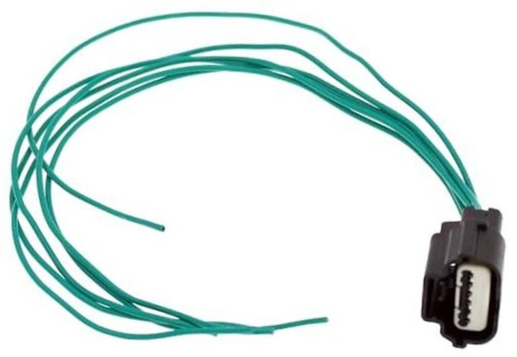 Throttle body electrical connector with green wire leads and black plug
