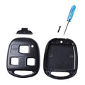 Key fob case shell for remote, front and back with button cutouts, dark gray/black