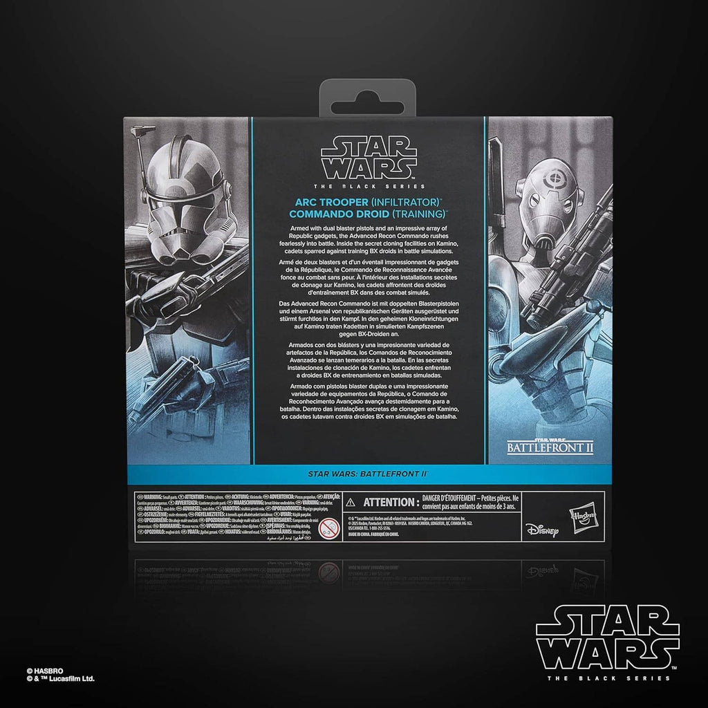 Star Wars Black Series action figure boxed set with trooper and commando droid art