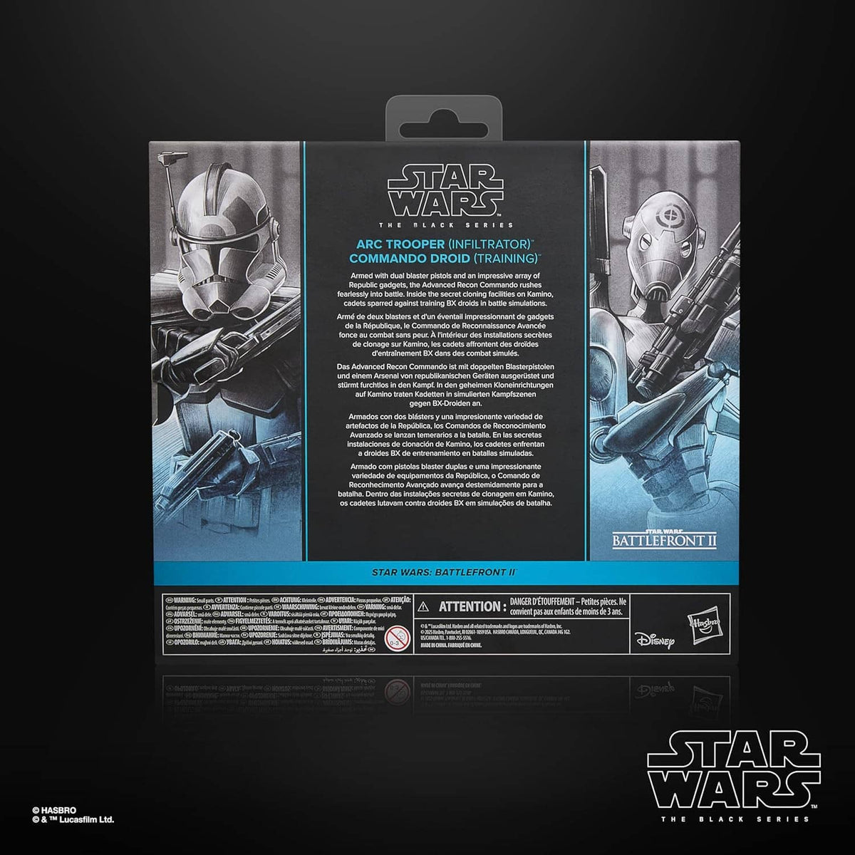 Star Wars Black Series action figure boxed set with trooper and commando droid art