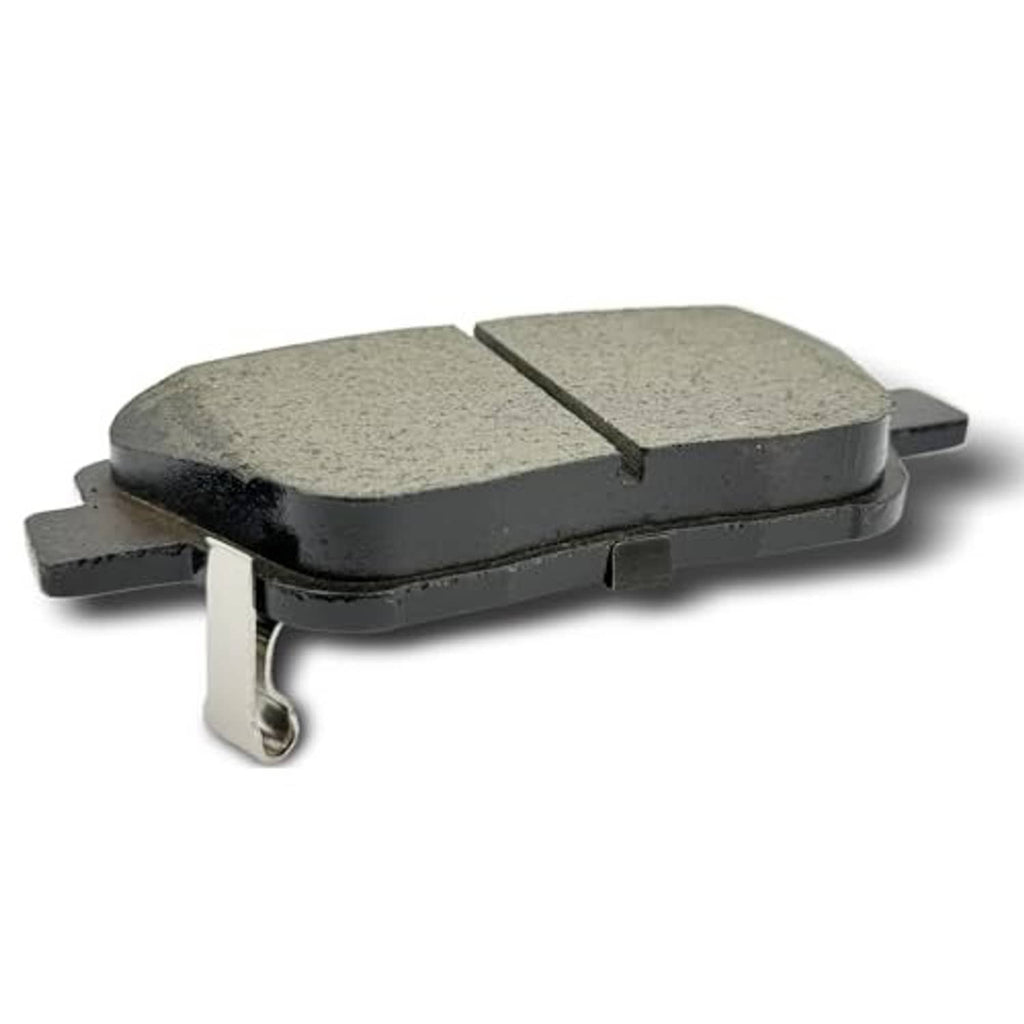 Brake pad set single gray pad with metal backing and center seam groove