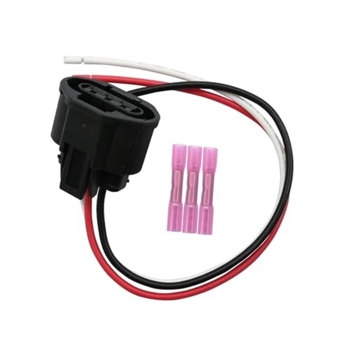 Electronic throttle body actuator connector pigtail with black plug and wire pigtail