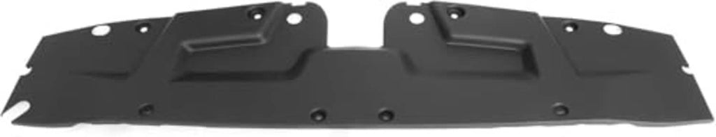 Black radiator support cover front section with raised pads and bolt holes