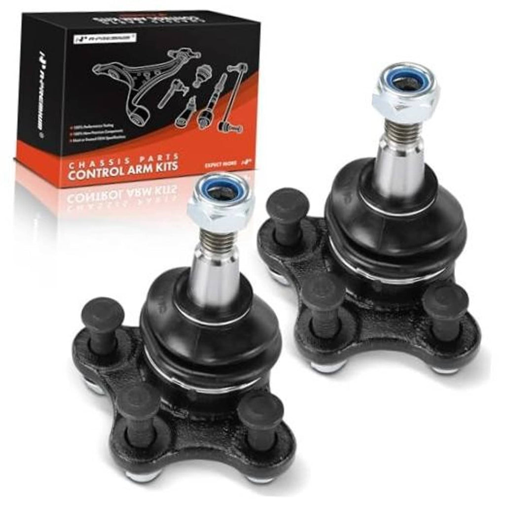 Front upper ball joint set, two rubber-sealed joints with metal studs