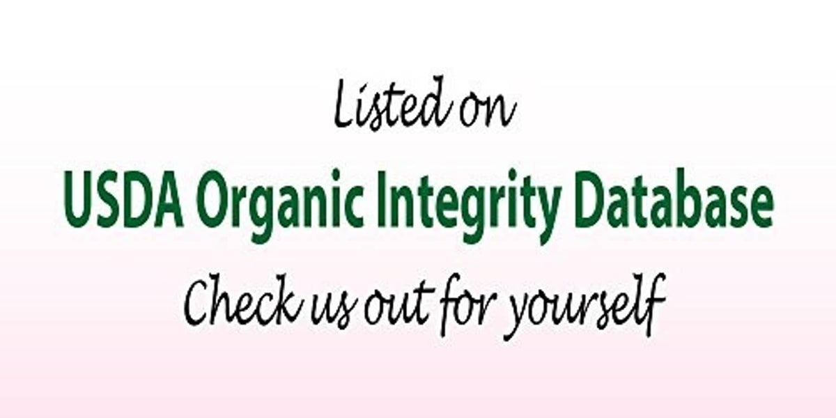 Listed on USDA Organic Integrity Database banner graphic