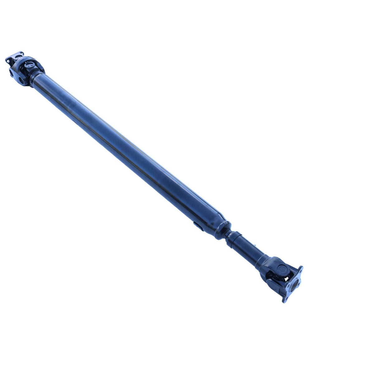 Rear driveshaft prop shaft assembly with dust boot and U-joint end