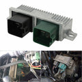 Glow plug control relay module with black and green electrical connectors